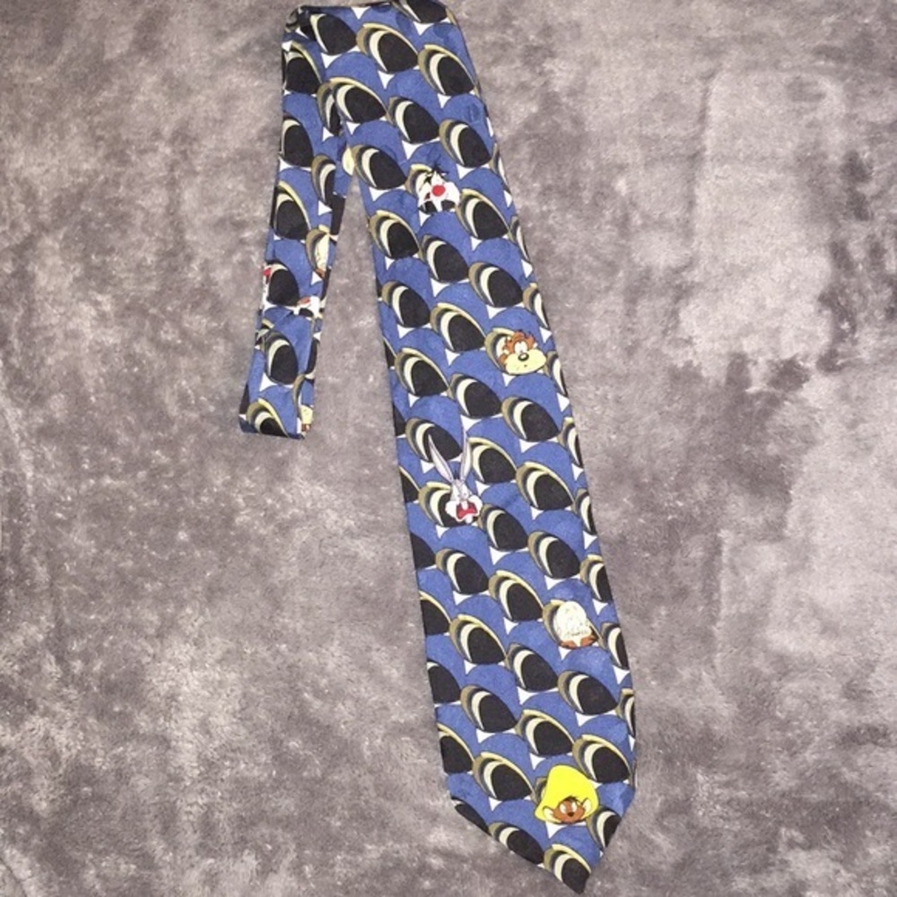 Vintage Looney Tunes Mania Silk Tie